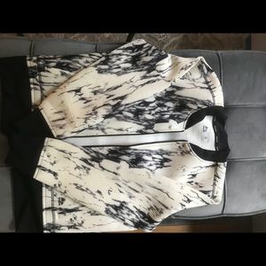White Marble Sports/Model off duty Bomber Jacket